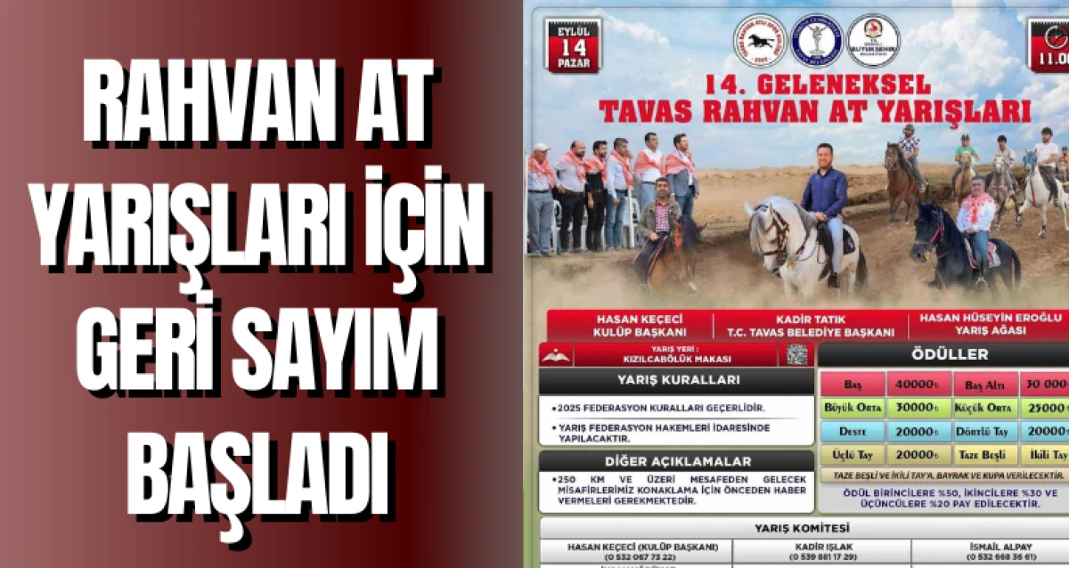 Rahvan At Yarışları İçin Geri Sayım Başladı